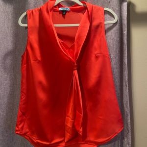 red/orange tank top blouse